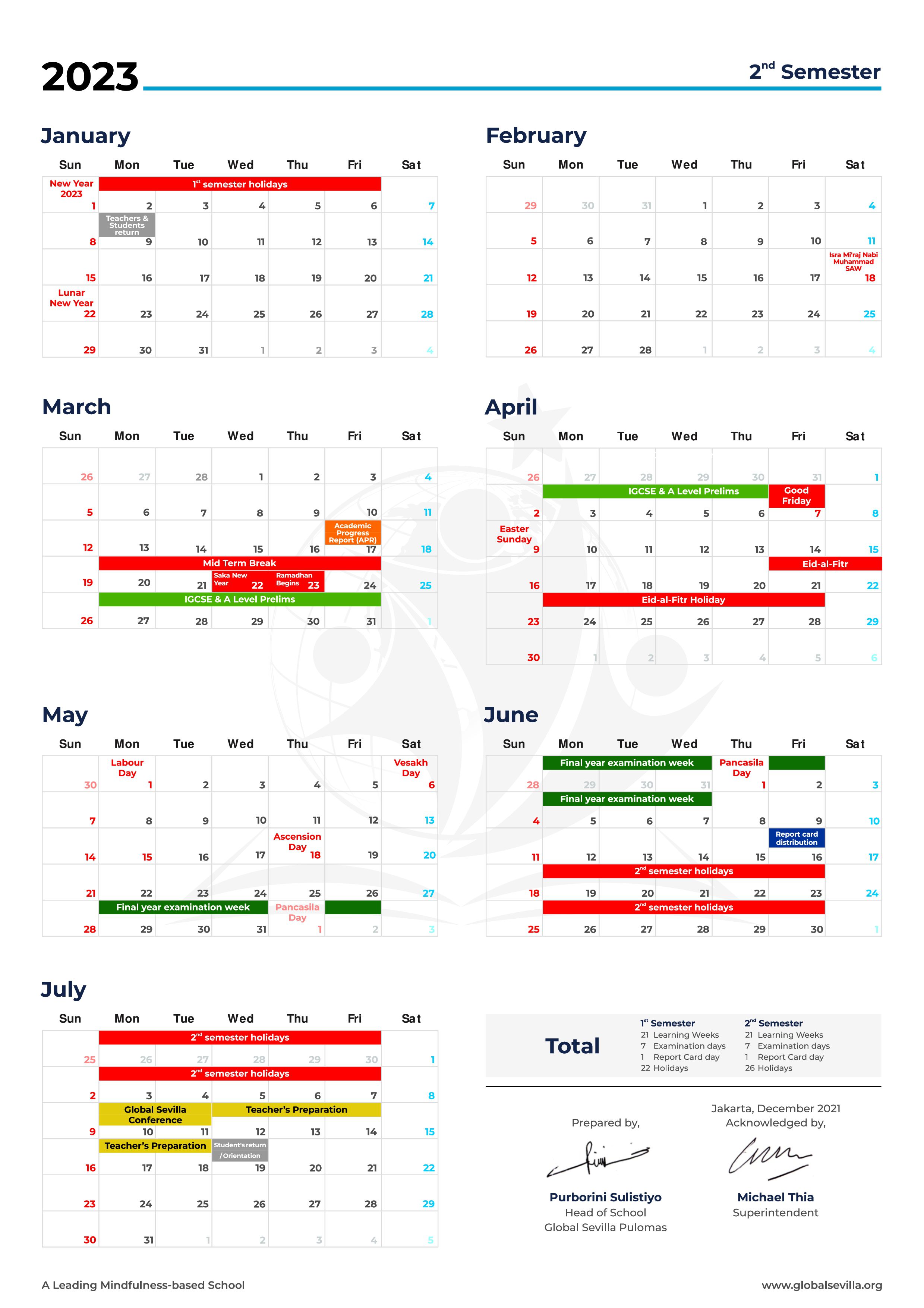 academic/calendar | Global Sevilla
